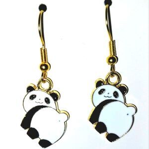 Hand crafted panda earrings for women and kids